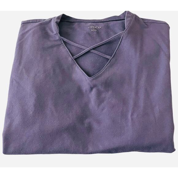 BCG LONG SLEEVE V-NECK SWEATSHIRT, WOMENS, L, HAND WARMERS, THUMBHOLES, STRETCH - Picture 9 of 12